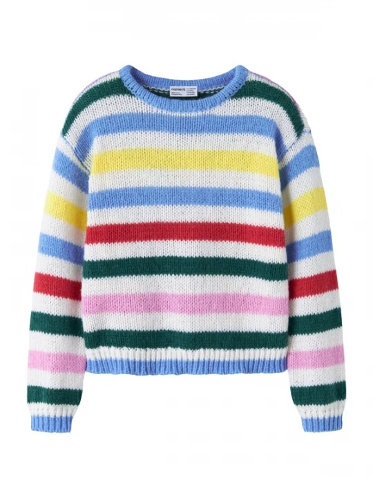 Foto van product NAME IT Trui 'NKFLELIA' blauw / geel / rood / wit