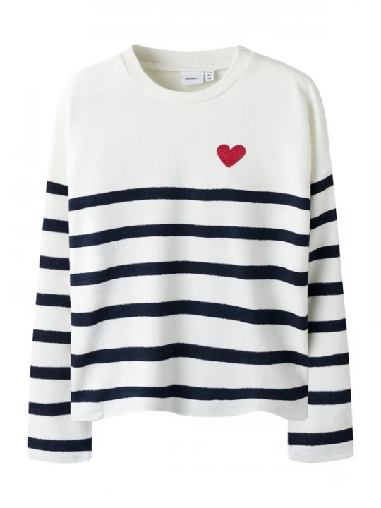 Foto van product NAME IT Trui 'NKFLine' saffier / rood / wit