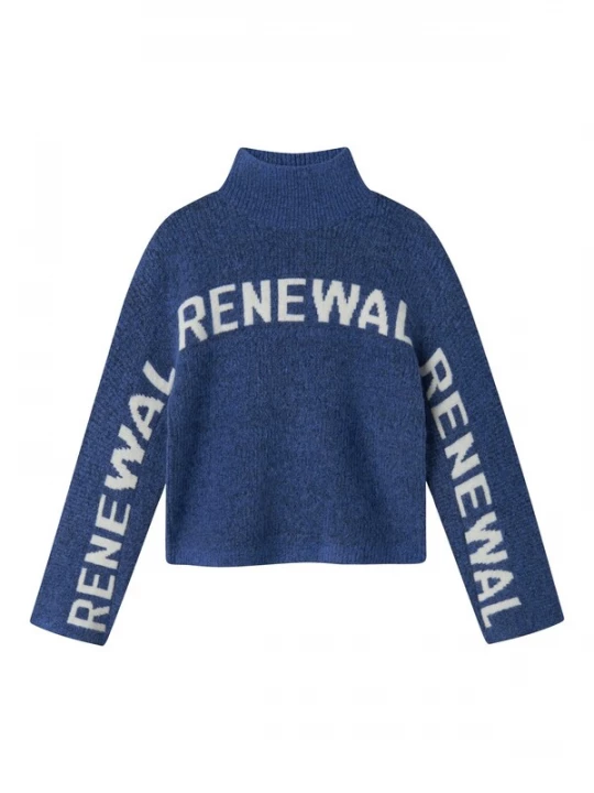 Foto van product NAME IT Trui 'NKFNuva' blauw gemêleerd / wit