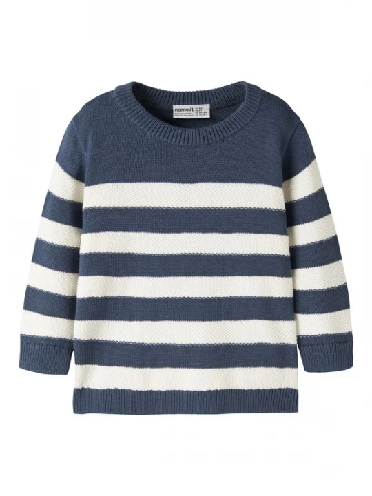 Foto van product NAME IT Trui 'NMMLOGAN' duifblauw / wit