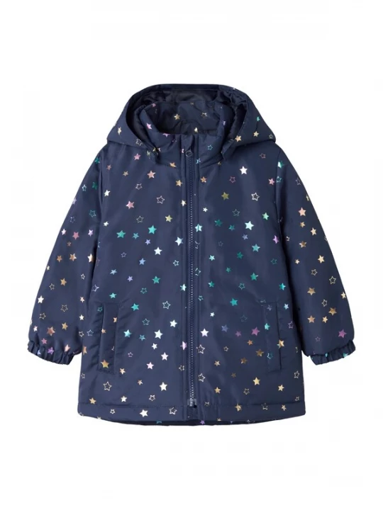 Foto van product NAME IT Winterjas 'NMFMaxi' navy / azuur / goud / lavendel