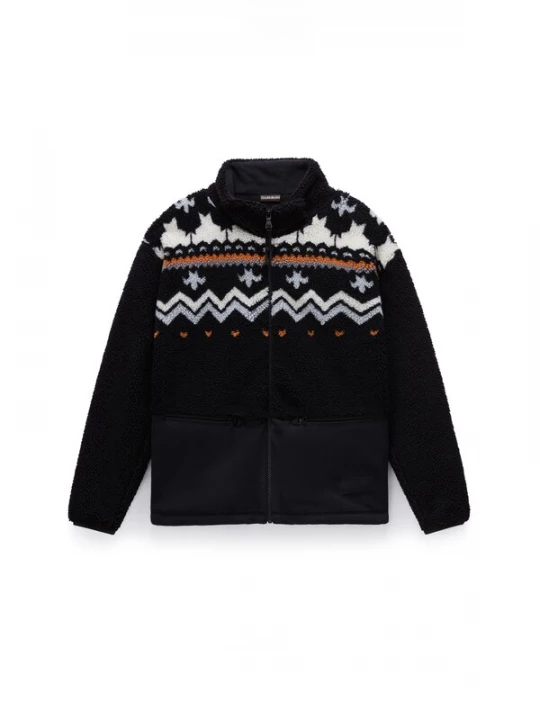 Foto van product NAPAPIJRI Fleece jas 'Ansei' crème / grijs / oranje / zwart