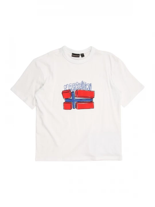 Foto van product NAPAPIJRI Shirt 'ALBEDO' blauw / rood / wit