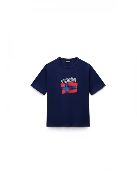 Foto van product NAPAPIJRI Shirt 'ALBEDO' navy / azuur / kersrood / wit