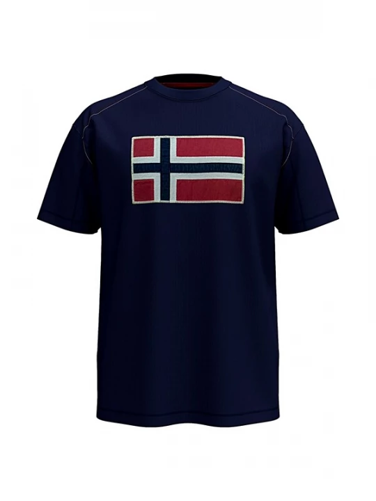 Foto van product NAPAPIJRI Shirt beige / navy / kersrood / wit