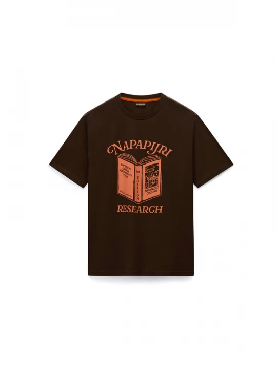 Foto van product NAPAPIJRI Shirt chocoladebruin / oranje