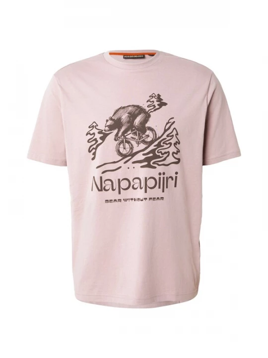 Foto van product NAPAPIJRI Shirt chocoladebruin / rosé