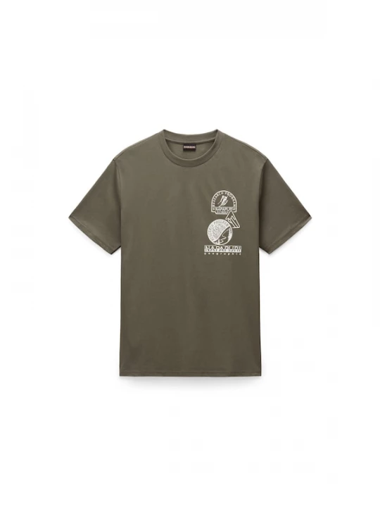 Foto van product NAPAPIJRI Shirt 'FUNES' olijfgroen / wit