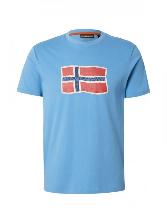 Foto van product NAPAPIJRI Shirt 'MAHSA' azuur / donkerblauw / rood / wit