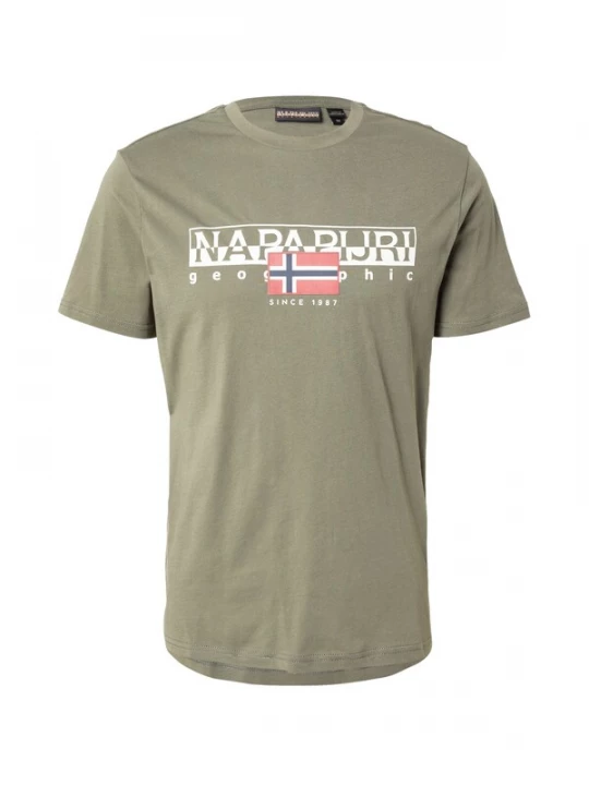 Foto van product NAPAPIJRI Shirt 'S-AYLMER' marine / groen / rood / wit