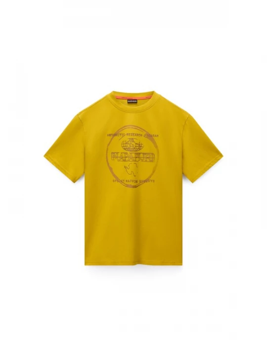 Foto van product NAPAPIJRI Shirt 'S-Bald' bruin / donkergeel