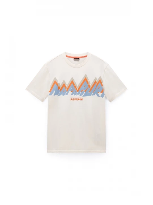 Foto van product NAPAPIJRI Shirt 'S-Fiemme' crème / lichtblauw / greige / oranje