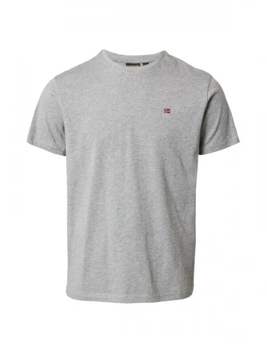 Foto van product NAPAPIJRI Shirt 'SALIS' navy / grijs gemêleerd / karmijnrood / wit
