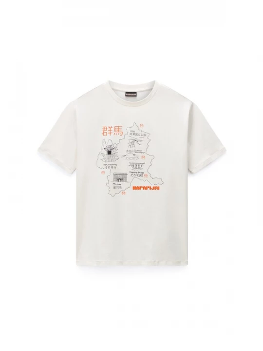 Foto van product NAPAPIJRI Shirt 'Sunda' kreeft / zwart / natuurwit