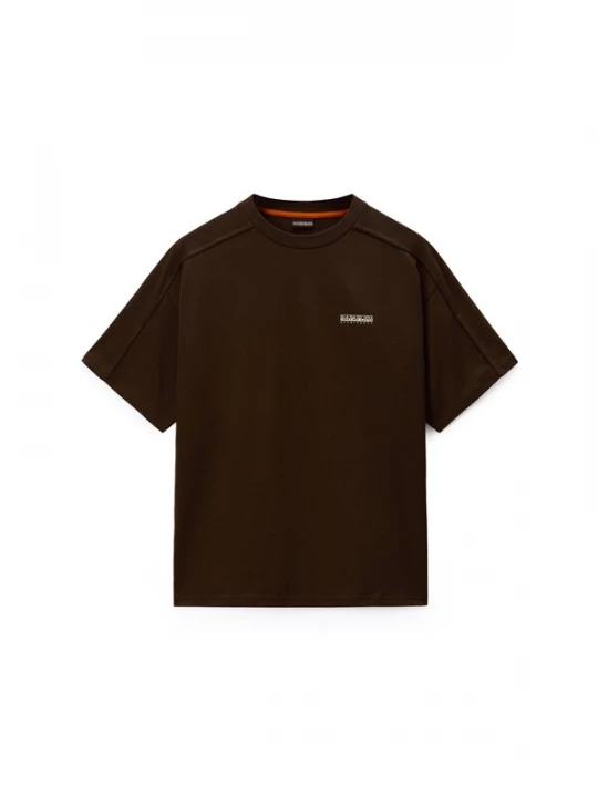 Foto van product NAPAPIJRI Shirt 'TEZA' donkerbruin / wit