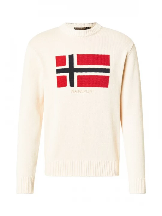 Foto van product NAPAPIJRI Trui 'D-Mura C' beige / rood / zwart