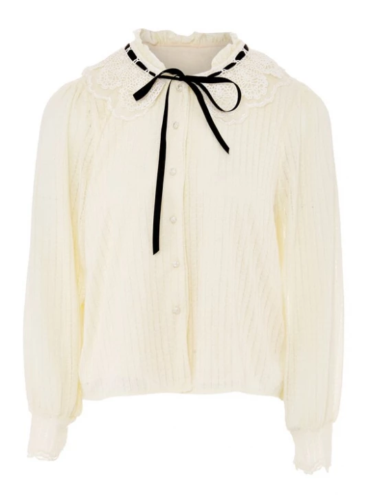 Foto van product nascita Blouse zwart / wolwit