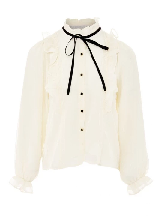 Foto van product nascita Blouse zwart / wolwit