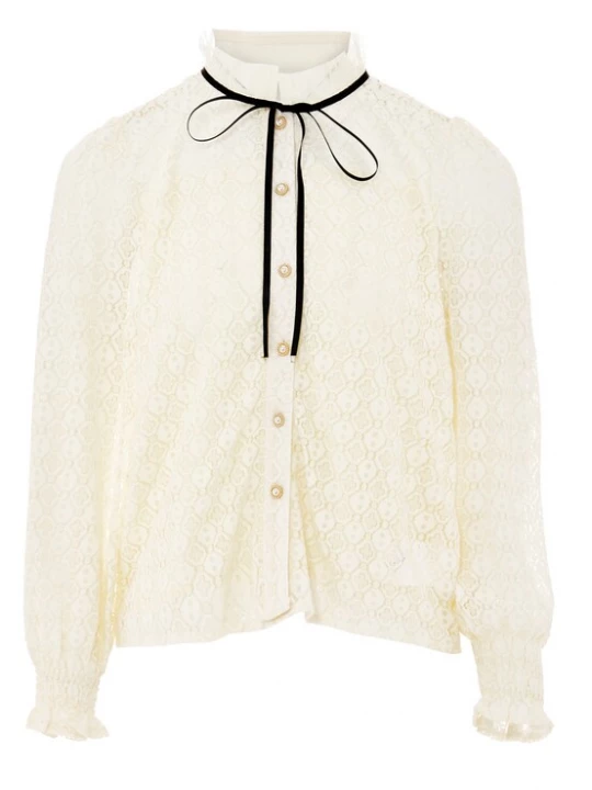 Foto van product nascita Blouse zwart / wolwit