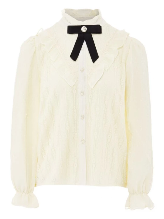 Foto van product nascita Blouse zwart / wolwit
