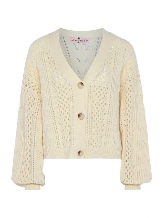 Foto van product nascita Gebreid vest wolwit