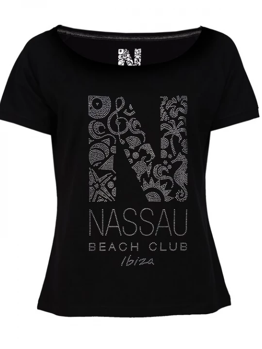 Foto van product NASSAU Beach Club Shirt 'NB22003' grijs / zwart / zilver