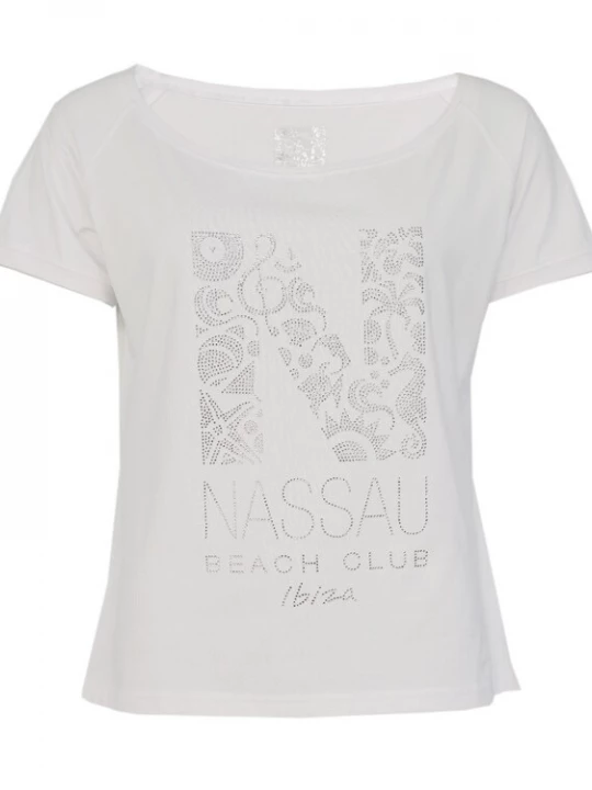 Foto van product NASSAU Beach Club Shirt 'NB22004' grijs / zwart / wit