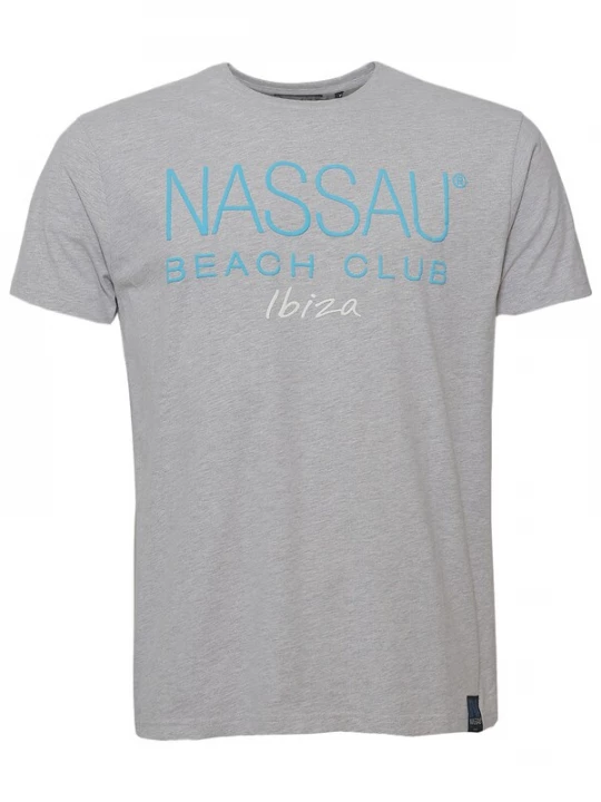 Foto van product NASSAU Beach Club Shirt 'NB231040' lichtblauw / grijs / zwart / wit