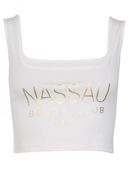 Foto van product NASSAU Beach Club Top ' NB22001 ' goud / wit