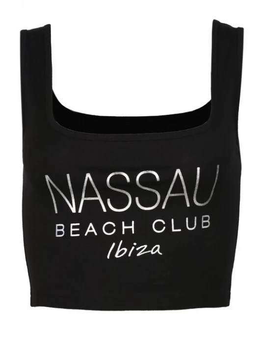 Foto van product NASSAU Beach Club Top ' NB22002 ' zwart / zilver