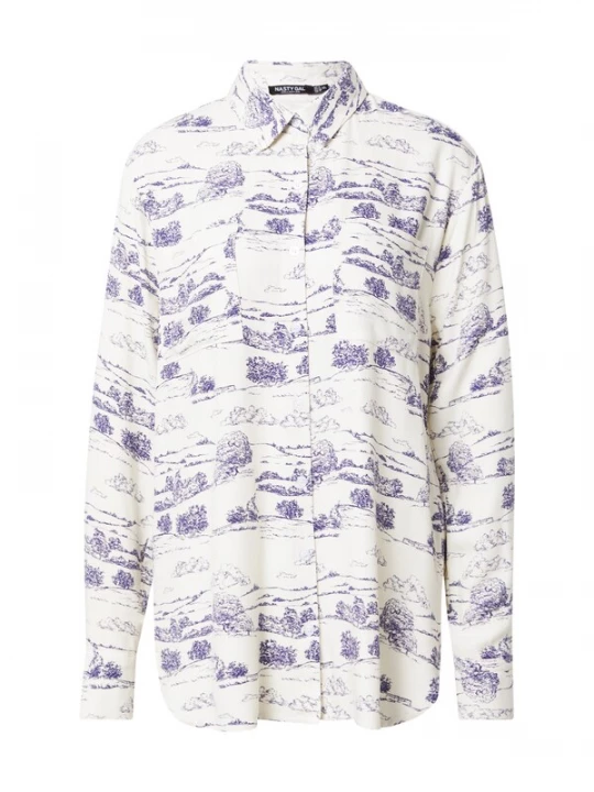 Foto van product Nasty Gal Blouse blauw / offwhite