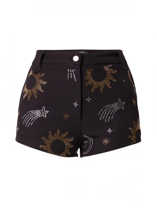 Foto van product Nasty Gal Broek 'Premium Hotfix Celestial' goud / zwart / zilver