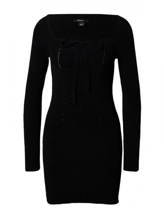 Foto van product Nasty Gal Gebreide jurk 'Chenille' zwart