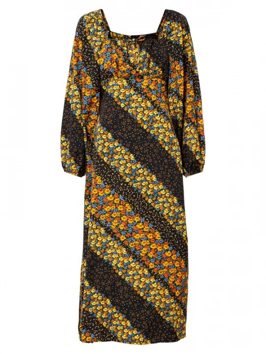 Foto van product Nasty Gal Jurk blauw / geel / oranje / zwart