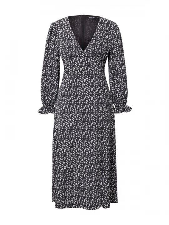Foto van product Nasty Gal Jurk 'Ditsy' zwart / wit