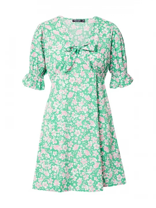 Foto van product Nasty Gal Jurk groen / rosa / wit