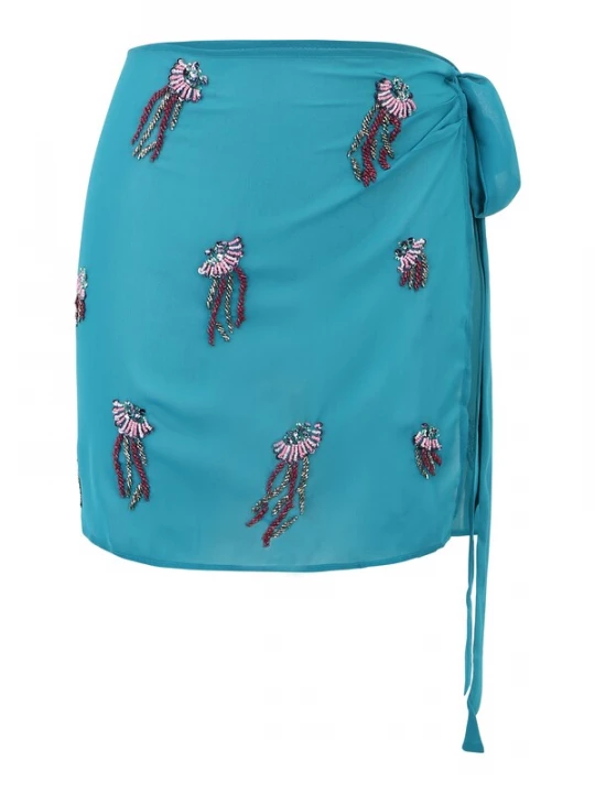 Foto van product Nasty Gal Strandlaken turquoise / goud / rosa / bourgogne