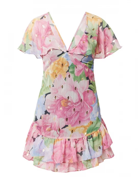 Foto van product Nasty Gal Zomerjurk lichtblauw / goud / groen / pink
