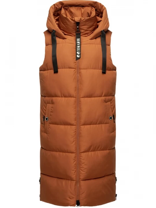 Foto van product NAVAHOO Bodywarmer cognac / zwart / wit