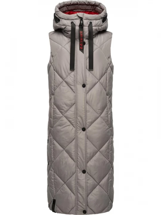 Foto van product NAVAHOO Bodywarmer 'Schnuckel' stone grey / grenadine / zwart
