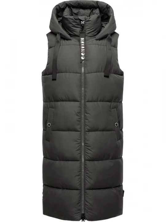 Foto van product NAVAHOO Bodywarmer 'Schnuffelchen' donkergrijs / zwart / wit
