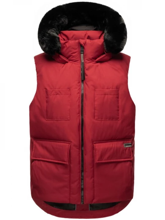 Foto van product NAVAHOO Bodywarmer 'Zimthäschen XIV' donkerrood / zwart