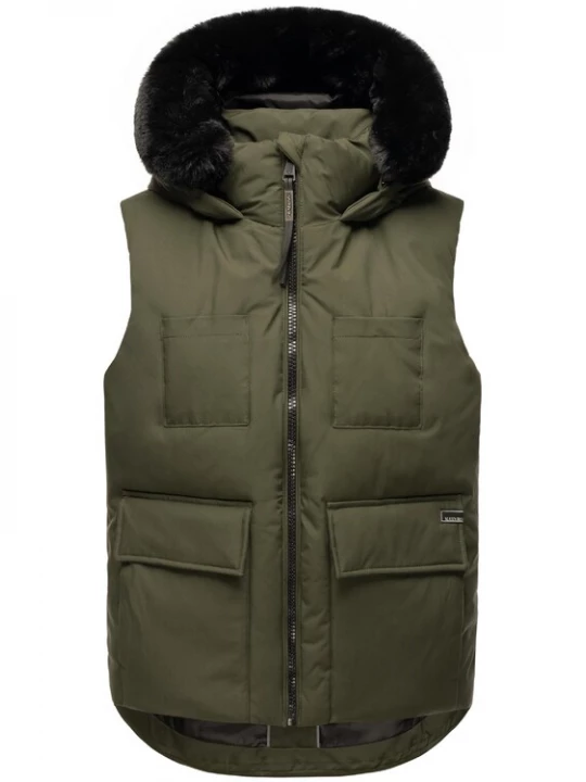 Foto van product NAVAHOO Bodywarmer 'Zimthäschen XIV' olijfgroen