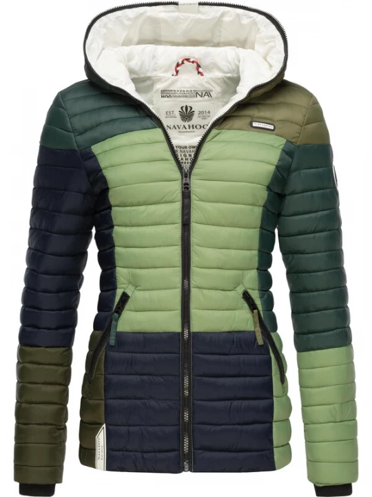 Foto van product NAVAHOO Tussenjas 'Multikulti' groen / gemengde kleuren