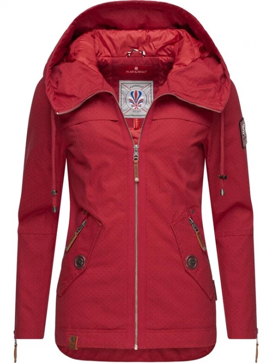 Foto van product NAVAHOO Tussenjas 'Wekoo' bruin / rood / zwart