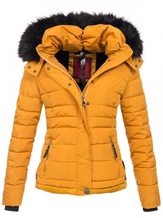 Foto van product NAVAHOO Winterjas 'Chloe' safraan / zwart
