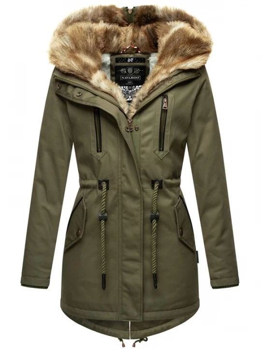 Foto van product NAVAHOO Winterjas 'Diamond' olijfgroen