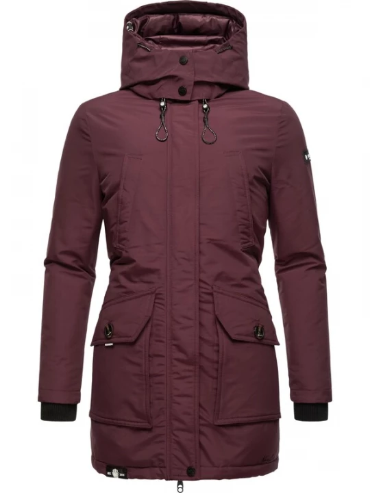 Foto van product NAVAHOO Winterjas donkerlila / zwart / wit