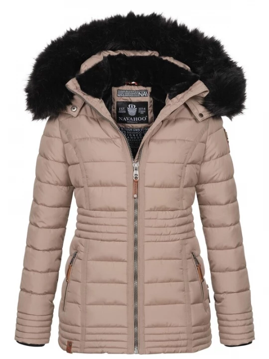 Foto van product NAVAHOO Winterjas greige / zwart