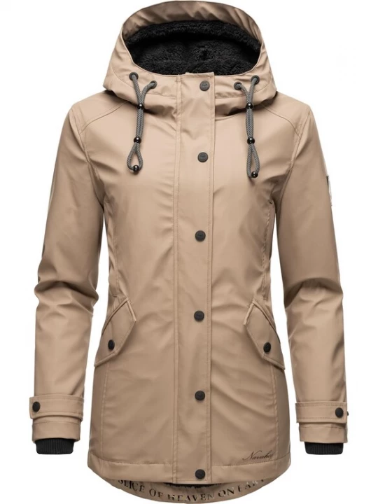 Foto van product NAVAHOO Winterjas 'Lindraa' taupe / zwart